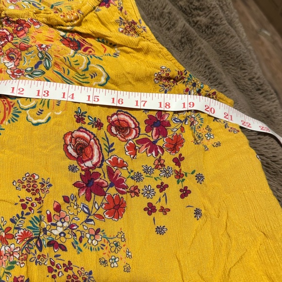 Bila Vibrant Yellow Tank with Floral Accents - Picture 4 of 5